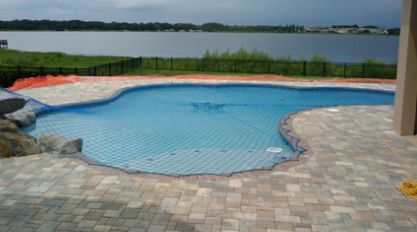 custom swimming pool safety net in New Tampa, Wesley Chapel fl